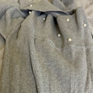 Pearl Detail Sweater Dress
